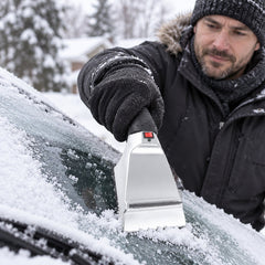 12V Heated Car Ice Scraper, Plug-In Windshield Snow & Ice Tool, 1 or 2 Pack