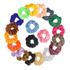 Velvet Scrunchies, Soft Elastic Hair Ties for Ponytails & Updos, 20 or 40 Pack