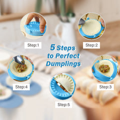 3-Pack Dough Press Set – Empanada, Dumpling, Calzone & Ravioli Maker with Crimped Edge & Built-In Cutter – 3 Sizes, Dishwasher Safe