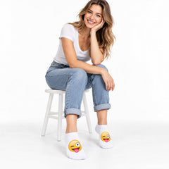 4-Pair Emoji Ankle Socks, Breathable Unisex Novelty Socks for Everyday Wear