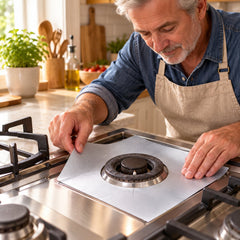 Reusable Gas Stove Burner Covers, Trim-to-Fit Nonstick Liners, 4, 8 or 12 Pack