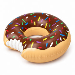Large Inflatable Donut Pool Float, Chocolate Ring Design, 47.2 Inches