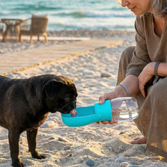 Portable Dog Water Bottle with Dispenser – Leak Proof Travel Pet Water Bottle with Built-In Bowl, One-Hand Use for Walking, Hiking & Outdoor Travel (1-Pack or 2-Pack)