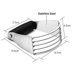 Pro Stainless Steel Pastry Cutter & Dough Blender – Heavy Duty Butter Mixer with Soft Grip Handle for Baking & Mashing (1-Pack or 2-Pack)