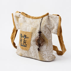 Women's Vintage Canvas Messenger Bag – Boho Crossbody Shoulder Purse with Adjustable Strap, Multi-Pocket Casual Handbag with Floral Charm for Travel, Shopping & Everyday Use
