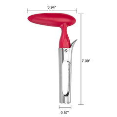 Stainless Steel Apple & Fruit Corer Tool – Quick Release Core Remover with Non-Slip Ergonomic Handle, Dishwasher Safe (1-Pack or 2-Pack)
