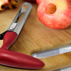 Stainless Steel Apple & Fruit Corer Tool – Quick Release Core Remover with Non-Slip Ergonomic Handle, Dishwasher Safe (1-Pack or 2-Pack)