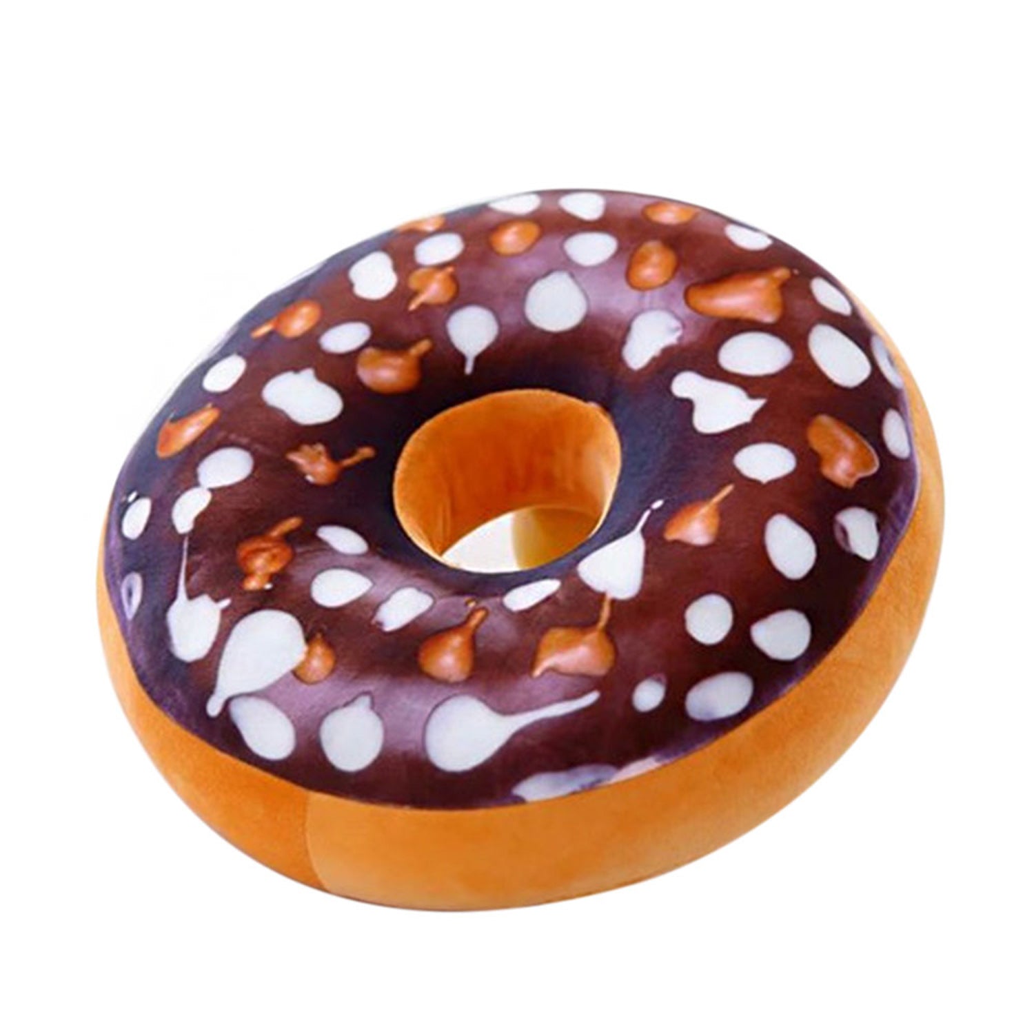 Donut Throw Pillow, Soft Round Decorative Cushion for Beds & Sofas, 16-Inch Style