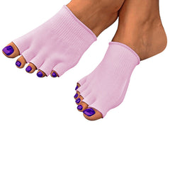 3-Pair Gel-Lined Open-Toe Foot Sleeves, Soft Stretch Cushioned Foot Socks