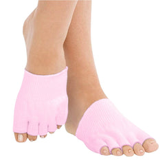 3-Pair Gel-Lined Open-Toe Foot Sleeves, Soft Stretch Cushioned Foot Socks