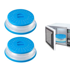 Collapsible Microwave Food Cover Spill Protector Dome with Easy Grip (1-Pack or 2-Pack)