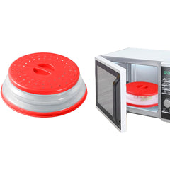 Collapsible Microwave Food Cover Spill Protector Dome with Easy Grip (1-Pack or 2-Pack)