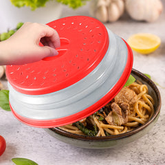 Collapsible Microwave Food Cover Spill Protector Dome with Easy Grip (1-Pack or 2-Pack)