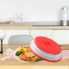 Collapsible Microwave Food Cover Spill Protector Dome with Easy Grip (1-Pack or 2-Pack)