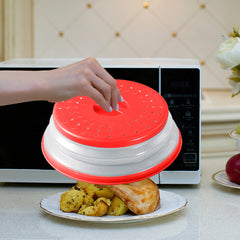 Collapsible Microwave Food Cover Spill Protector Dome with Easy Grip (1-Pack or 2-Pack)