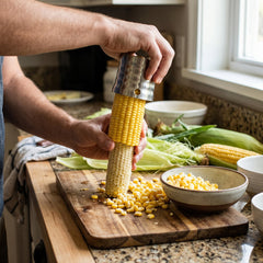 Stainless Steel Corn Stripper Ring, Corn Cob Peeler Kitchen Tool, 1 or 2 Pack