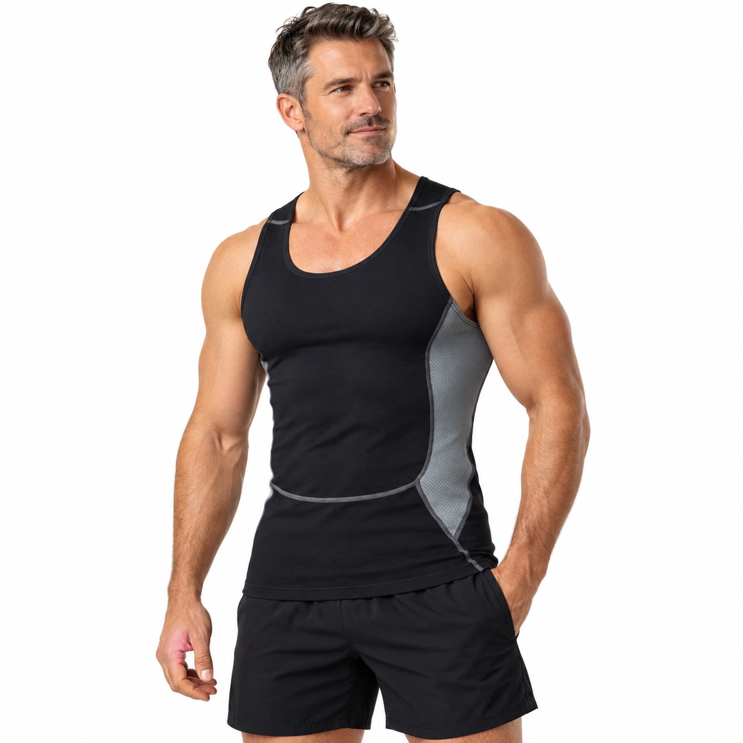 Men's Sleeveless Quick-Dry Workout Shirt, Lightweight Exercise Tank Top