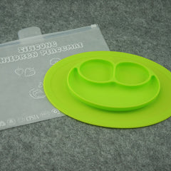 Silicone Toddler Feeding Placemat & Divided Plate Set – Non-Slip, BPA-Free, Dishwasher Safe, Fits Most Highchairs (1-Pack or 2-Pack, Green or Red)