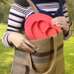 Silicone Toddler Feeding Placemat & Divided Plate Set – Non-Slip, BPA-Free, Dishwasher Safe, Fits Most Highchairs (1-Pack or 2-Pack, Green or Red)