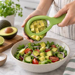 Avocado Slicer & Cuber, Stainless Steel Kitchen Prep Tool, 1 or 2 Pack