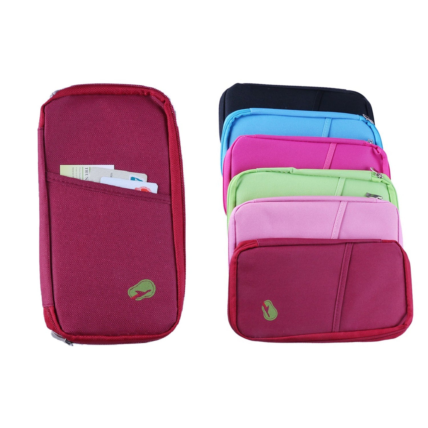 Travel Wallet & Passport Holder, Water-Resistant Organizer with 14 Compartments, 1 or 2 Pack