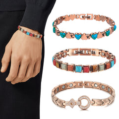 Women Magnetic Therapy Pain Relief Balance Energy Sleep Copper Bracelet