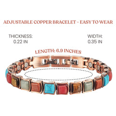 Women Magnetic Therapy Pain Relief Balance Energy Sleep Copper Bracelet