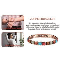 Women Magnetic Therapy Pain Relief Balance Energy Sleep Copper Bracelet