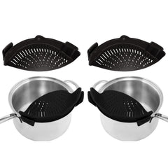Heat Resistance Easy Snap Silicone Kitchen Strainer (1-Pack or 2-Pack)