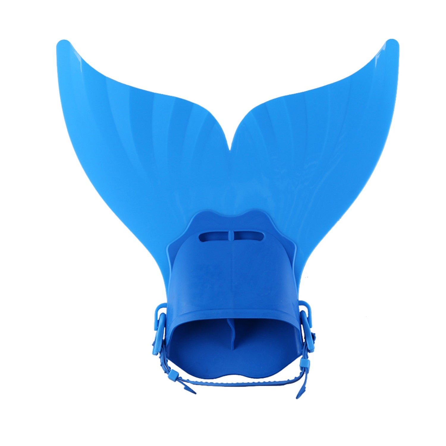 Kids' Mermaid Swim Fin, Adjustable Blue Monofin with Quick-Release Straps