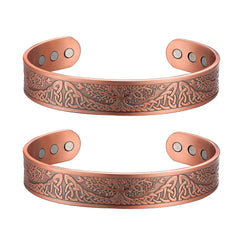 Tree of Life Copper Bracelet for Men & Women – Adjustable Magnetic Style Cuff Bracelet – Minimalist Wellness Jewelry for Everyday Wear