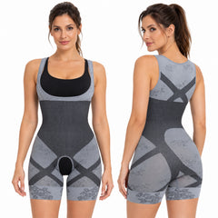 Women's Bamboo Charcoal Slimming Bodysuit – Full Body Shapewear with Tummy Control, Bust Support, Hip & Thigh Smoothing, Stretch Compression Body Shaper for Under Clothes