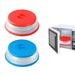 Collapsible Microwave Food Cover Spill Protector Dome with Easy Grip (1-Pack or 2-Pack)