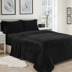 Microplush Ultra Premium Sheet Set – All Season Soft Brushed Bed Sheets with Deep Pockets – Cozy, Warm & Lightweight Bedding Set, Secure Fit for Mattresses up to 14 Inches