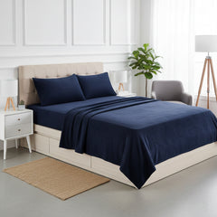 Microplush Ultra Premium Sheet Set – All Season Soft Brushed Bed Sheets with Deep Pockets – Cozy, Warm & Lightweight Bedding Set, Secure Fit for Mattresses up to 14 Inches