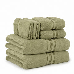 Cozy Home 100% Cotton 6-Piece Towel Set – Ultra Soft & Absorbent Bath, Hand & Washcloth Towels – Quick Dry Luxury Bathroom Towels for Home & Guest Use