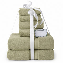 Cozy Home 100% Cotton 6-Piece Towel Set – Ultra Soft & Absorbent Bath, Hand & Washcloth Towels – Quick Dry Luxury Bathroom Towels for Home & Guest Use