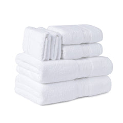 Everyday Glow 6-Piece Cotton Towel Set – 100% Cotton 550 GSM Luxe Feel Bath, Hand & Face Towels – Quick-Dry, Soft, Machine Washable Essentials