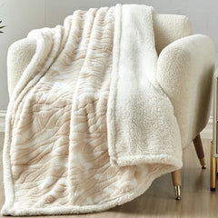 Cozy Vibes Alaska Sherpa Throw Blanket – Ultra Soft Microplush 50" x 60" – Lightweight Fleece for Couch, Bed, Dorm & Travel – Machine Washable