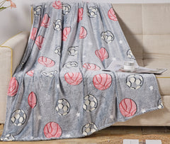Glow In The Dark Fleece Blanket – Ultra Soft Micro Plush 50" x 60" Throw for Kids, Teens & Bedrooms – Lightweight, Cozy, Machine Washable Blanket for Bed, Couch & Dorm
