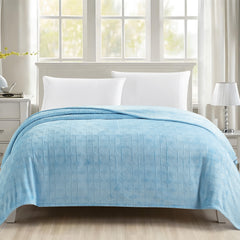 Luxe Armani Embossed Microplush Blanket – Ultra Soft, All-Season Blanket for Bed or Couch – Lightweight, Cozy & Machine Washable – Queen & King Sizes