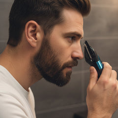 Rechargeable Clipper & Washable Electric Shaver – Wet & Dry Cordless Grooming Tool with Precision Trimmer, Pivoting Head & Stainless Steel Blades