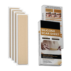 Scar Away Silicone Scar Sheets Tape (5.9"x 1.6”) Removal for Surgical, Keloid, C-Section, Acne Burns & Tummy Tuck Scars (4 Sheets)