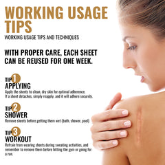 Scar Away Silicone Scar Sheets Tape (5.9"x 1.6”) Removal for Surgical, Keloid, C-Section, Acne Burns & Tummy Tuck Scars (4 Sheets)