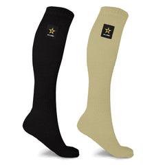 Official US Army Graduated Compression Socks 2-Pack – 15-20 mmHg Knee High Compression Socks with Arch Support & Comfort Band for Men & Women, Medium, Large & XL