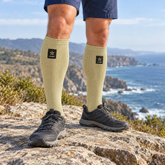 Official US Army Graduated Compression Socks 2-Pack – 15-20 mmHg Knee High Compression Socks with Arch Support & Comfort Band for Men & Women, Medium, Large & XL