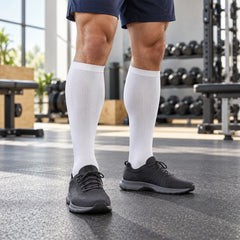 6-Pairs Women's Graduated Compression Trouser Socks – Anti-Fatigue Knee High Support Socks for Tired Legs, Travel, Work, Office, Standing & Sitting, Lightweight Business Casual Socks