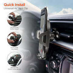 3-in-1 Phone Mount Kit – Vent, Dashboard & Windshield Mount with Silicone Cradle Grip, Swivel Ball, and 8-Inch Telescopic Suction Base – Black