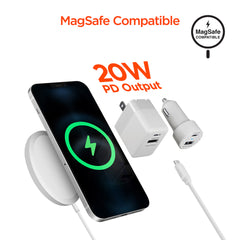 20W USB-C Power Delivery Charger Bundle – Fast Wall Charger & Fast Car Charger Set with USB-C PD and USB-A Ports for iPhone, Samsung, iPad & Android Devices