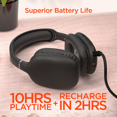 Wireless Bluetooth Over-Ear Headphones – HD Stereo Sound, Deep Bass, Built-In Microphone, Memory Foam Ear Cushions, AUX Compatible & 10-Hour Battery Life for Music, Calls, Travel & Gaming
